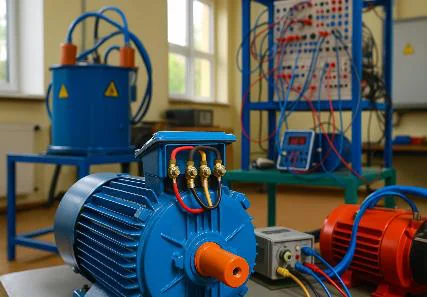 Elektrik makinaları laboratuvarındaki motorlar